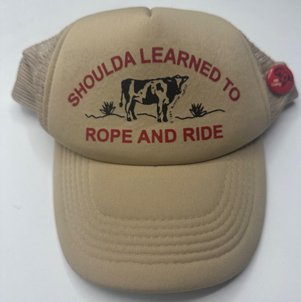 (Vintage) Nissun Hat - Shoulda Learned to Rope and Ride- Trucker Hat Mesh & Foam